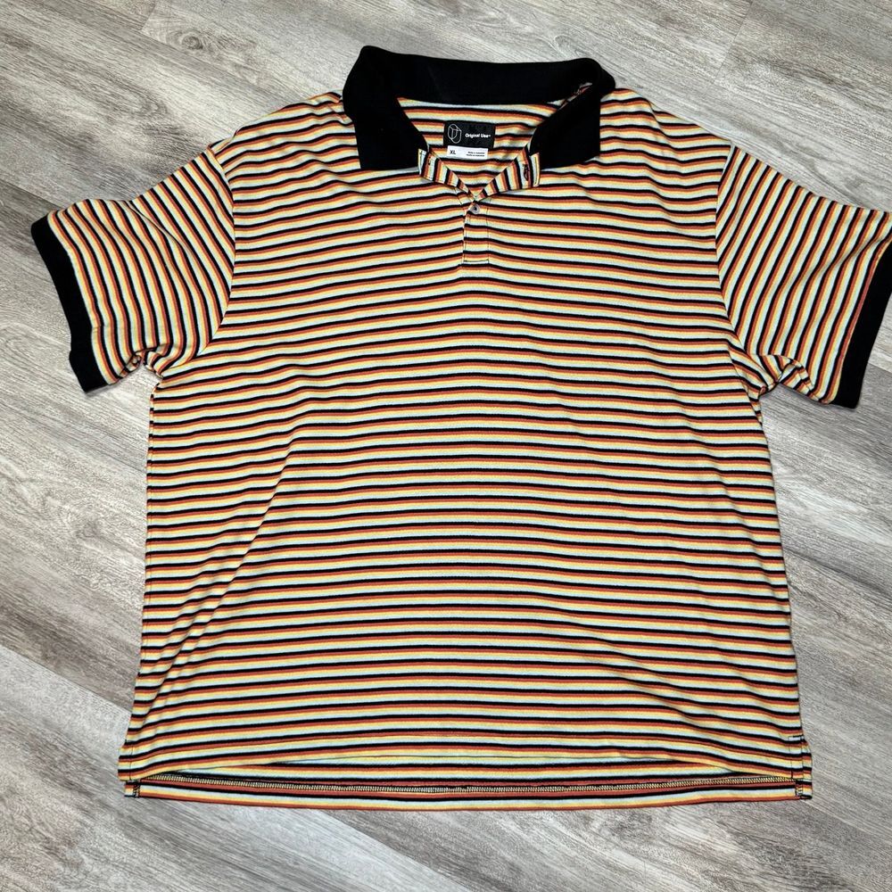 Golf original use polo shirt striped XL